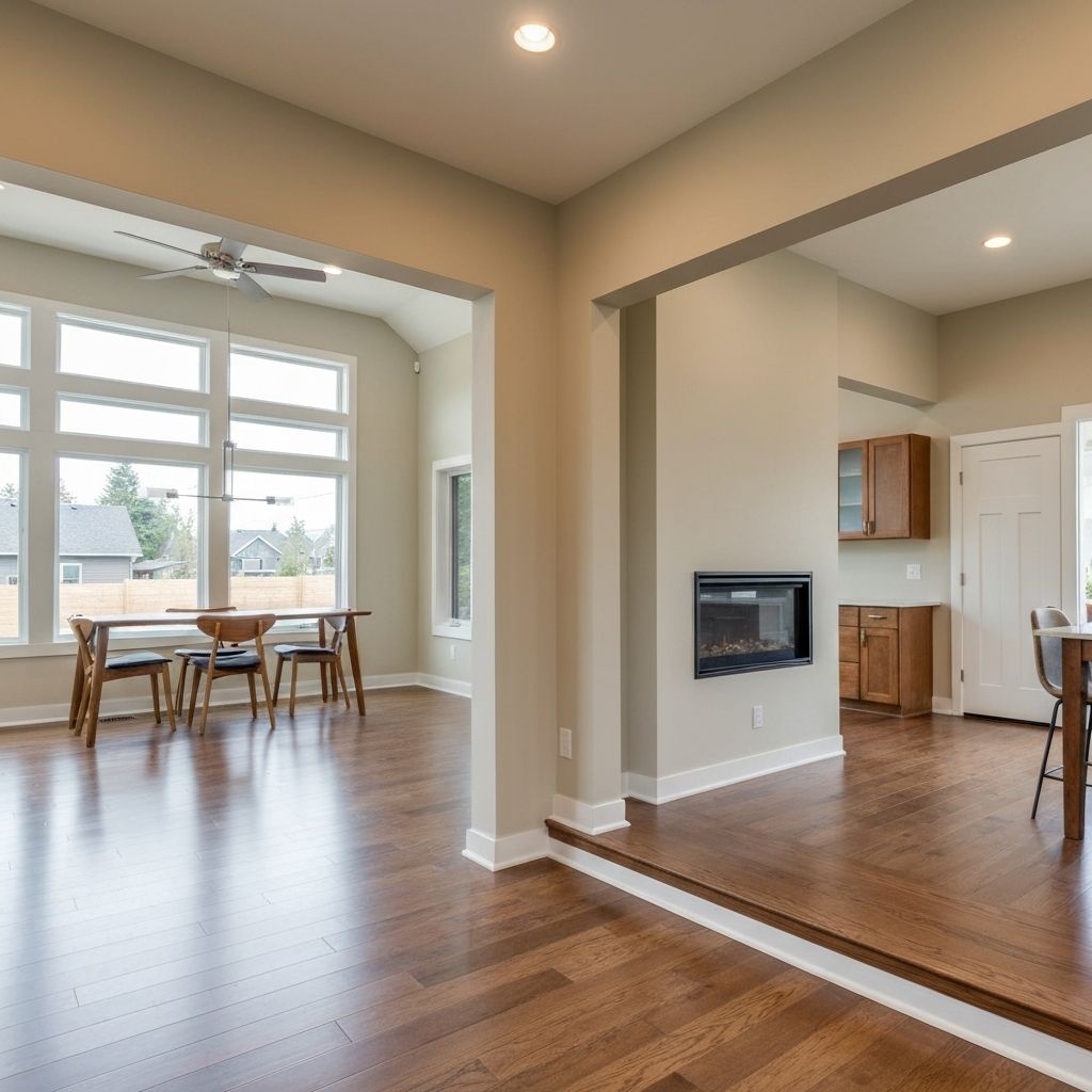 Open concept living room renovation